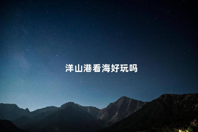 洋山港看海好玩吗