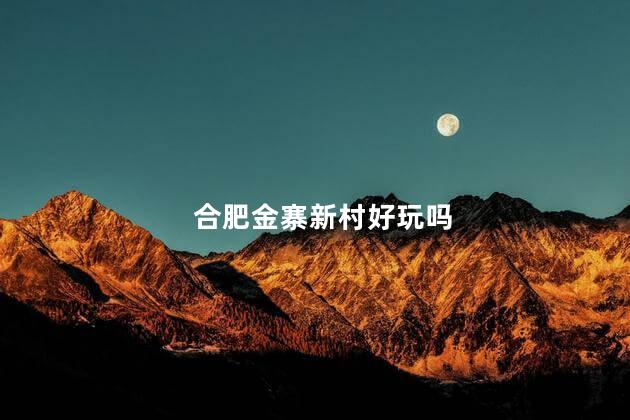 合肥金寨新村好玩吗