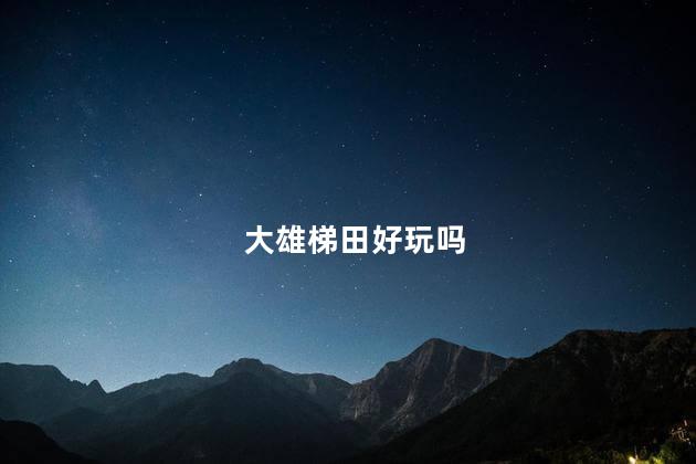 大雄梯田好玩吗