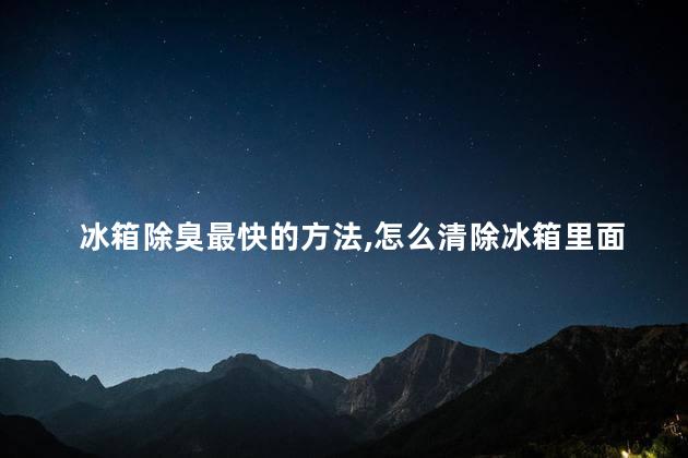 冰箱除臭最快的方法，怎么清除冰箱里面的异味