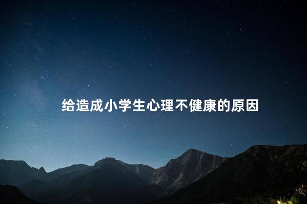 给造成小学生心理不健康的原因